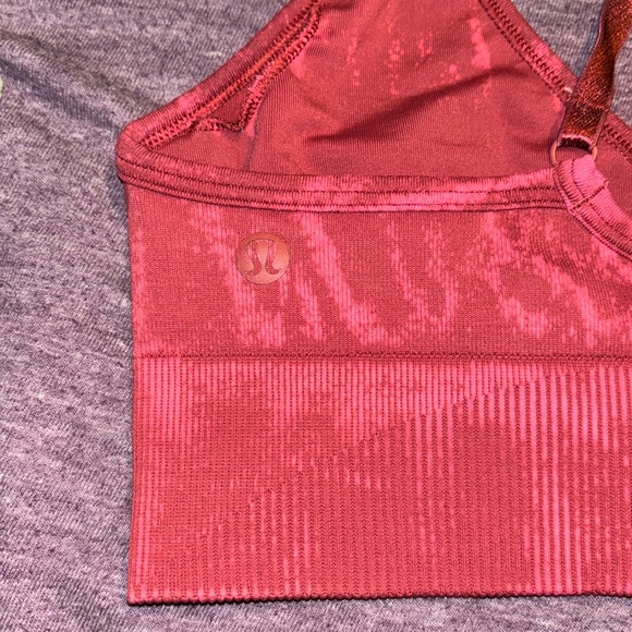 Lululemon Ebb To Street Bra 6 A/B Cup Wash Stone Wash Chianti Red - Picture 8 of 9